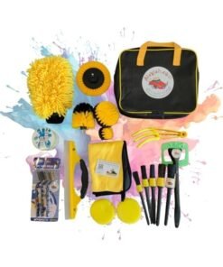 alayjah 20PCS Car Detailing Brush Kit with Drill Attachments, Interior, Exterior, Tire & Wheel Cleaner Set, Clean Protect and Shine Your Lovely Car + Gift Card