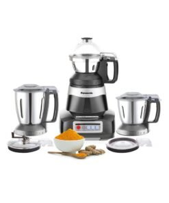 Panasonic Powerful Monster Series Mixer Grinder With Stainless Steel Blender Jar, Mill Jar, Flexi Jar With 3 Lids [ Dome Lid, Chutney Lid With Pusher Attachment And Spice Grinding Lid], Strong Samurai Edge Blade Made From Monolith Steel 1 L 2000 W MX-AE365KTZ Black