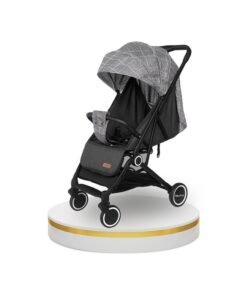 Nurtur Bravo Baby/Kids Travel Stroller 0 36 months, Storage Basket, Detachable Bumper, 5 Point Safety Harness, Compact Foldable Design, Grey