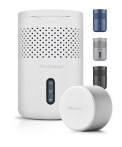Pro Breeze Osmo Dehumidifier, Silent & Refillable Moisture Absorber for Damp & Condensation at Home, Bedroom, Wardrobe, Car, Mould Remover with 1 Tablet, No Power Required Proudly designed in the UK