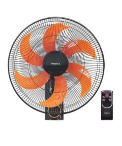 Impex 16-Inch Wall Fan with Remote Control, 3 Speed Settings, 100% Copper Motor, 6 Blade Design, 7-Hour Timer, Wide Oscillation & Motor Overheat Protection – 2 Year Warranty 60 W WF 7503 Multicolour
