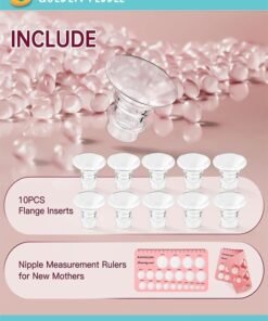bbet 11 PCS Silicone Flange Inserts 13/15/17/19/21mm Compatible with Momcozy S12 Pro/S9 Pro/S12/S9,Flange Inserts with Flange Size for 24mm Flange/Shield of Momcozy/Spectra/Bellababy Wearable Breast Pump ,Breast Pump Accessories Breastfeeding Essential Pumping Kit for Moms