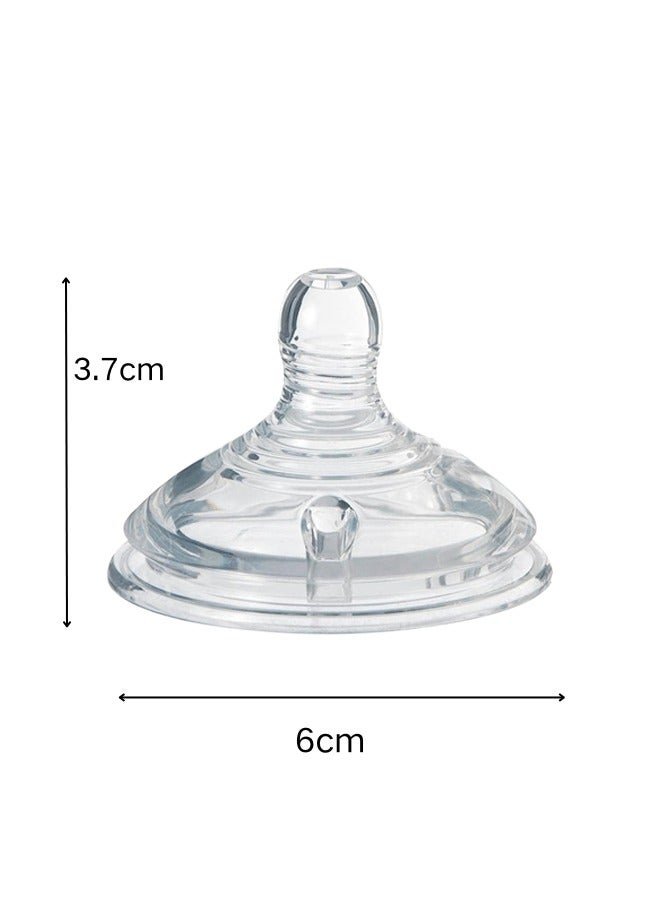 Momore Pack Of 3 Natural Feeding Bottle Nipple 9 Months+, For Tommee Tippee Bottle