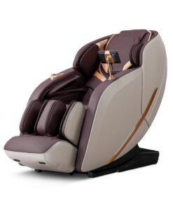 Nourest Nova 4D Full Body Massage Chair 3 Zero Gravity Position 15 Automatic Massage Programs Heating Therapy on waist & leg, Bluetooth Speakers, Voice Control - Brown