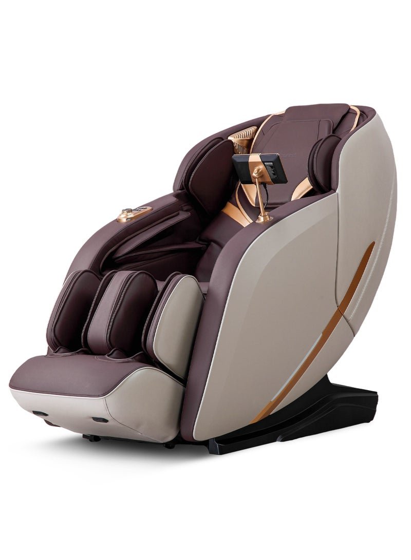 Nourest Nova 4D Full Body Massage Chair 3 Zero Gravity Position 15 Automatic Massage Programs Heating Therapy on waist & leg, Bluetooth Speakers, Voice Control - Brown