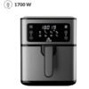 evvoli Air Fryer 5.5L, 8 Preset Programs With Digital Control Panel Display, Built-In Preheat Function 5.5 L 1700 W EVKA-AF5508D Grey