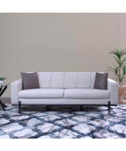 DANUBE HOME Form 3 Seater Fabric Sofa Modern Design Three Seat Sofas Living Room Furniture 216x93x79cm Beige