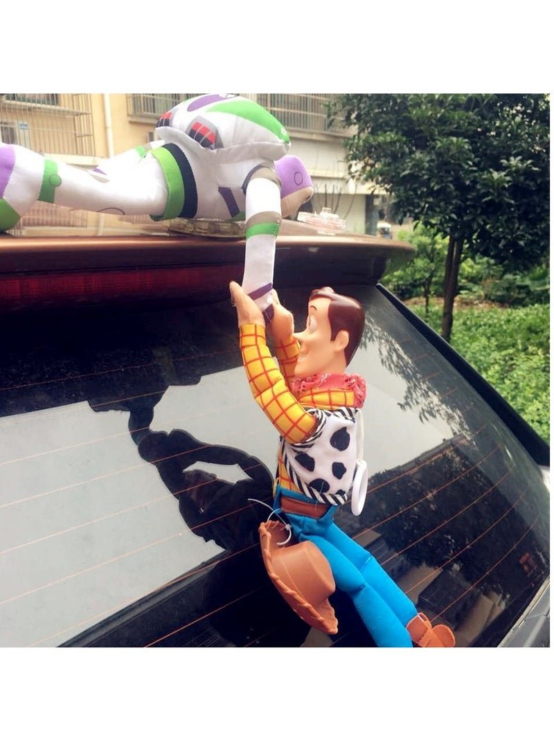 Cutie Cute Perfect Plush Toy Sherif Woody Buzz Lightyear Car Dolls Plush Toys Outside Hang Toy Cute Auto Accessories Car Decoration