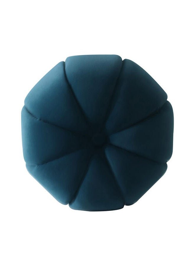 DANUBE HOME Phupa Velvet Pumpkin Pouf Multi Functional Ottoman Chair Soft Upholstered Footrest Modern Furniture For Living Room 44X44X42 cm Royal Blue
