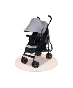 Nurtur Archer Baby/Kids Lightweight Travel Stroller 0 36 Months, Storage Basket, Detachable Bumper, 5 Point Safety Harness, Compact Design, Light Grey