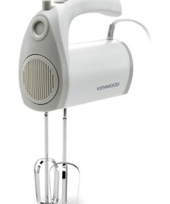 KENWOOD Hand Mixer (Electric Whisk) With 5 Speeds + Turbo Button, Twin Stainless Steel Kneader And Beater For Mixing, Whipping, Whisking, Kneading 300 W HMP20.000WH White