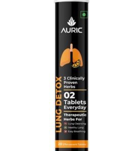 Auric Lung Detox Supplement With Natural Blend of NAC (N acetyl L cysteine), Pushkarmool, Piper Longum & Licorice Herbs Extract | Lungs Cleaner for Detoxification and Immune Defence Pack of 20 Tablets