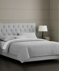 Grey Velvet Bed