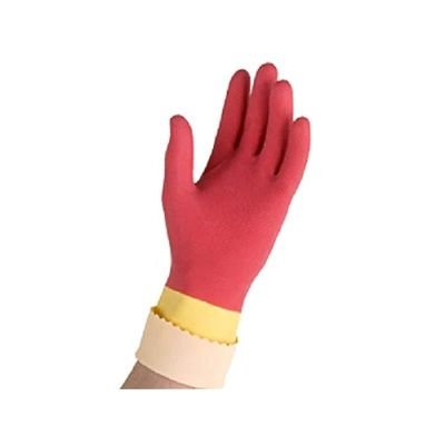 Vileda Robust 3 Protective layer Rubber Gloves, Red/Yellow, Size L/9 - Image 3