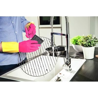 Vileda Robust 3 Protective layer Rubber Gloves, Red/Yellow, Size L/9 - Image 4