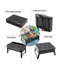 Portable BBQ Charcoal Grill Black 36A—29A—6.8cm - Image 4