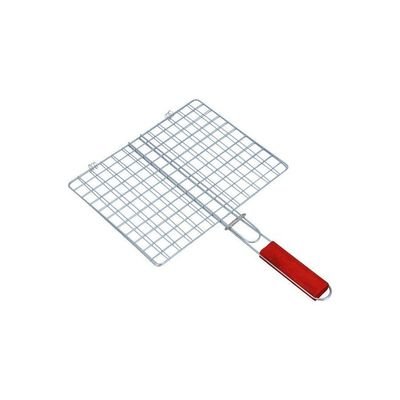 Foldable Portable Stainless Steel Barbecue Grill Indoor And Outoor Silver/Red 28x22x42cm - Image 4