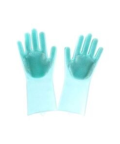 Alternative view of Silicon Dishes Cleaning Gloves Blue 30.5x16centimeter