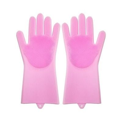 1-Pair Dishwashing Gloves Pink