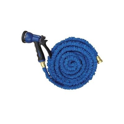 8-Function Extended Hose Water Gun Blue/Black 75feet