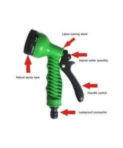Expandable Hose High Pressure Telescopic Watering Pipe Green 27.00x9.50x24.00cm - Image 3