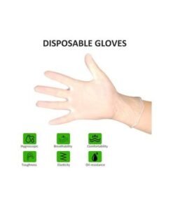 100-Piece Disposable Gloves Set Clear Medium