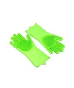 Alternative view of Magic Silicone Gloves With Wash Scrubber Green 170g