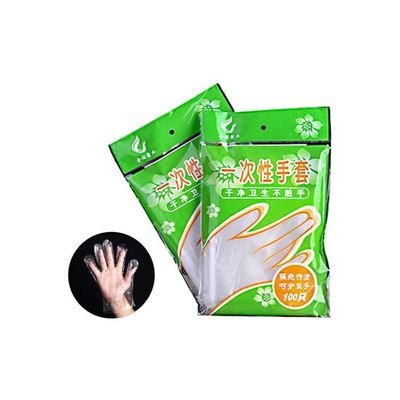 100-Piece Disposable Plastic Gloves clear - Image 3