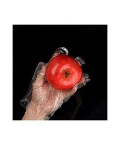 100-Piece Disposable Plastic Gloves clear