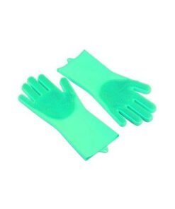 Alternative view of Magic Silicone Gloves With Wash Scrubber Turquoise 240g