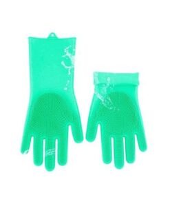 Magic Silicone Gloves With Wash Scrubber Turquoise 240g