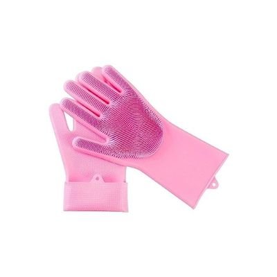 2-Piece Silicone Gloves Set Pink - Image 2