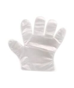 100-Piece Disposable Plastic Gloves Clear 15.6cm