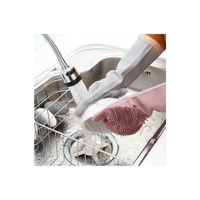 Silicone Dishwashing Gloves Pink 36ƒ”8ƒ”18centimeter - Image 3
