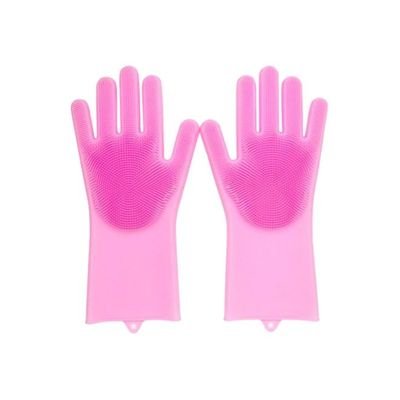 2-Piece Silicone Glove Set Pink