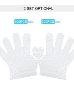 100-Piece Disposable PE Gloves Set White 24.5cm - Image 3