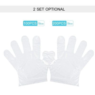 100-Piece Disposable PE Gloves Set White 24.5cm - Image 3