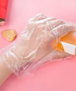 500-Piece Disposable PE Gloves Set White 24.5cm - Image 3