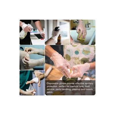 100-Piece Disposable Plastic Gloves Clear S - Image 4