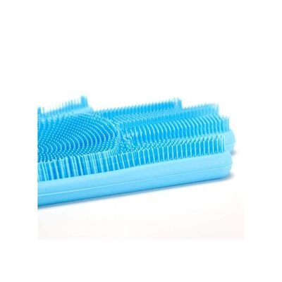 Magic Silicone Gloves With Wash Scrubber Blue 13.6 x 6.1inch - Image 3