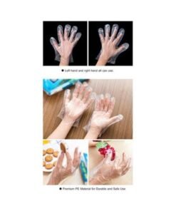 100-Piece Disposable Gloves Clear - Image 4