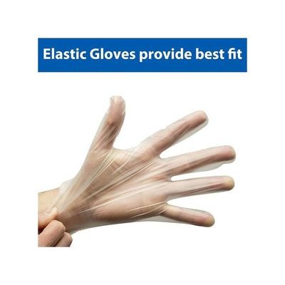 100-Piece Disposable Vinyl Hand Gloves Clear S - Image 3