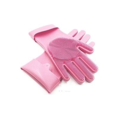 Dish Washing Gloves Pink - Image 2