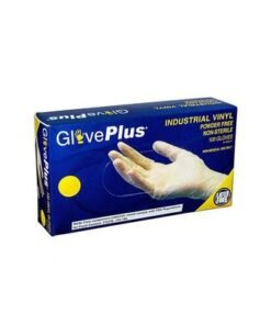 Set Of 100 Disposable Vinyl Gloves Transparent 9.5inch
