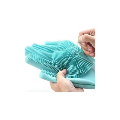 Dishwashing Cleaning Gloves Blue 25.00x4.00x16.00centimeter - Image 3