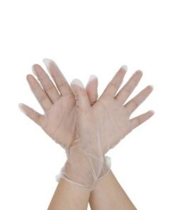 Alternative view of 100-Piece Disposable Vinyl Gloves Transparent 13x7x24centimeter