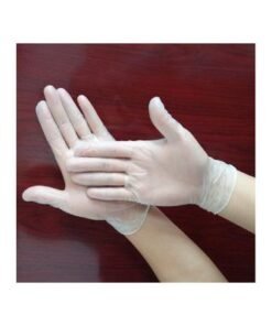 100-Piece Disposable Vinyl Gloves Transparent 13x7x24centimeter - Image 4