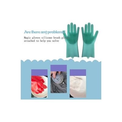 Pair Of 1 Magic Dish Washing Gloves Green 40x16x7cm - Image 4
