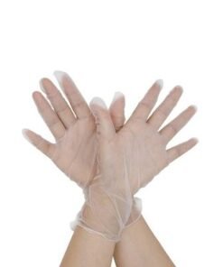 Alternative view of 100-Piece Disposable Vinyl Gloves Transparent 13x7x24centimeter