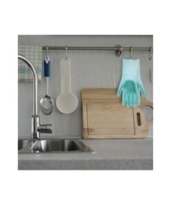 Reusable Rubber Cleaning Gloves Blue 10 x 4.5 x 1inch